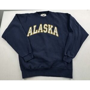 VINTAGE Oarsman 913 Sweater Large Adult Blue  Pullover Alaska Mens L‎ USA